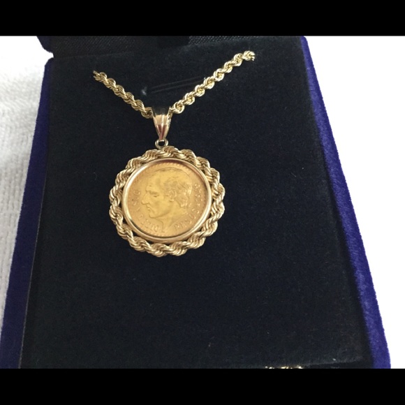 Gold Dos Pesos Coin 22kt 4k Gold 
